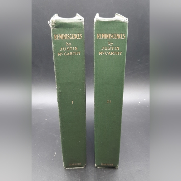 Reminiscences by Justin McCarthy Volume 1 & 2 Books 1899 Deckle Edge - Picture 3 of 15